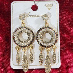 Golden silver 2.1 inch Earrings.